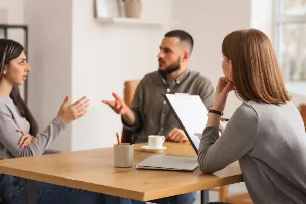 Image of couple access free mediation using family mediation voucher scheme Grays